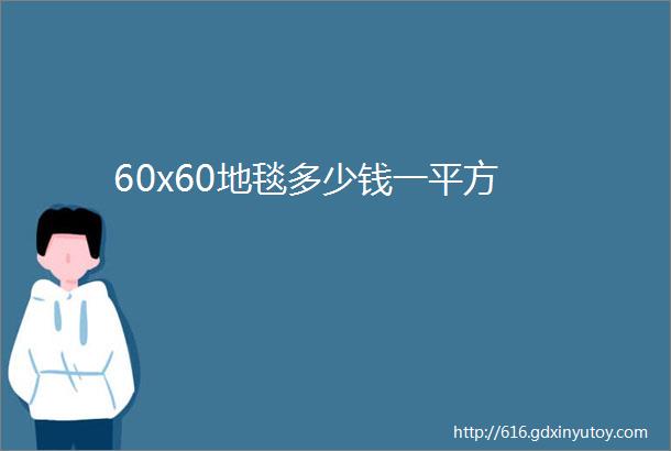 60x60地毯多少钱一平方